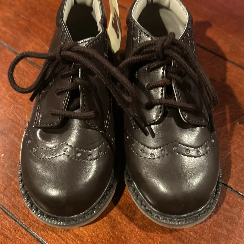 NWT Baby Gap Brown Lace Up Oxford Boots INFANT  Size 7